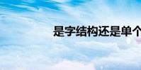 是字結構還是單個字符?