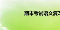 期末考試語文復習方法