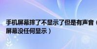 手機屏幕摔了不顯示了但是有聲音(手機摔了下開機有聲音屏幕沒任何顯示)