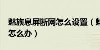 魅族息屏斷網怎么設置(魅藍2黑屏自動斷網怎么辦)
