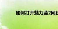 如何打開魅力藍2網線的照片?