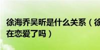 徐海喬吳昕是什么關系(徐海喬和吳昕目前是在戀愛了嗎)