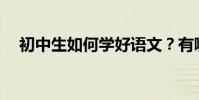 初中生如何學好語文?有哪些學習方法?
