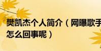 樊凱杰個人簡介(網曝歌手樊凱杰抄襲別人是怎么回事呢)