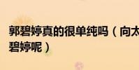 郭碧婷真的很單純嗎(向太究竟為什么喜歡郭碧婷呢)