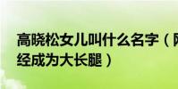 高曉松女兒叫什么名字(網曝11歲的女兒已經成為大長腿)