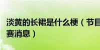 淡黃的長裙是什么梗(節目開播前就被爆出退賽消息)