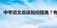 中考語文應該如何提高?有哪些學習方法?