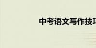 中考語文寫作技巧綜述