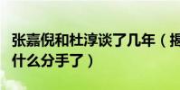 張嘉倪和杜淳談了幾年(揭秘張嘉倪和杜淳為什么分手了)