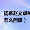 楊冪趙文卓關系如何（楊冪當年力挺趙文卓是怎么回事）