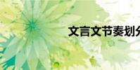 文言文節奏劃分法