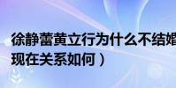 徐靜蕾黃立行為什么不結婚(徐靜蕾和黃立行現在關系如何)