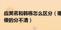 應昊茗和韓棟怎么區分(曝二人長得太像了傻傻的分不清)