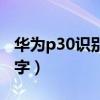 華為p30識別圖片文字（華為P50怎么識別文字）