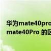 華為mate40pro與小米10pro的區別（小米11ultra和華為mate40Pro 的區別是什么）