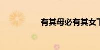 有其母必有其女下一句