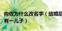 向佐為什么改名字(結婚后的他被曝與前女友有一兒子)