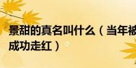 景甜的真名叫什么(當年被嘲捧不火的她終于成功走紅)