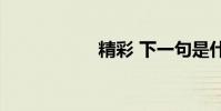 精彩 下一句是什么?