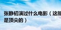 張靜初演過什么電影(這部電影評價和票房都是頂尖的)