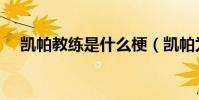 凱帕教練是什么梗(凱帕為什么叫教練)