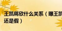 王凱蔣欣什么關系(曝王凱蔣欣即將大婚是真還是假)