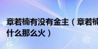 章若楠有沒有金主(章若楠是怎么火起來的為什么那么火)