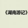 《湖南游記》主要內容創作的背景是什么？