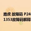 路虎 故障碼 P2463-00（路虎p1353故障碼怎么解決 路虎P1353故障碼解釋和消除方法）