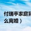 付瑞亭家庭背景曝光（付瑞亭和聲音陳冰為什么離婚）