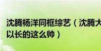 沈騰楊洋同框綜藝(沈騰大方稱贊楊洋怎么可以長的這么帥)