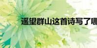 遙望群山這首詩寫了哪四種風景?