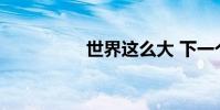 世界這么大 下一個經典