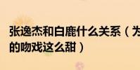 張逸杰和白鹿什么關系(為什么劇中兩人之間的吻戲這么甜)