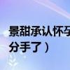 景甜承認懷孕什么梗（揭秘景甜和張繼科已經分手了）