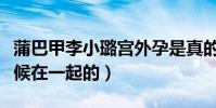 蒲巴甲李小璐宮外孕是真的嗎(兩人是什么時候在一起的)