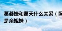 葛薈婕和葛天什么關系(網曝葛薈婕和葛天竟是親姐妹)