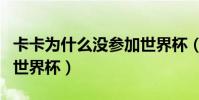 卡卡為什么沒參加世界杯(卡卡為什么沒參加世界杯)