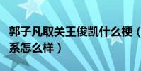 郭子凡取關王俊凱什么梗(郭子凡和王俊凱關系怎么樣)