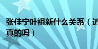 張佳寧葉祖新什么關系(近期女方被傳懷孕是真的嗎)
