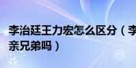 李治廷王力宏怎么區分(李治廷王力宏真的是親兄弟嗎)