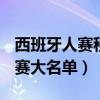 西班牙人賽程2020-2021（2021西班牙世預賽大名單）