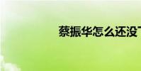 蔡振華怎么還沒下課?