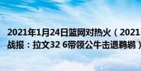2021年1月24日籃網對熱火(2021-2022NBA常規賽10.23戰報:拉文32 6帶領公牛擊退鵜鶘)