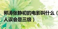 郭濤張靜初的電影叫什么(這部電影很容易被人誤會是三級)
