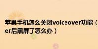 蘋果手機怎么關閉voiceover功能(蘋果6手機打開voiceover后黑屏了怎么辦)