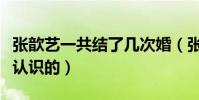 張歆藝一共結了幾次婚(張歆藝與袁弘是怎么認識的)