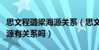 思文程璐梁海源關系(思文與程璐離婚與梁海源有關系嗎)