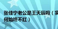 張佳寧老公是王天辰嗎(實力出眾的張佳寧為何始終不紅)